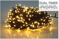 LED Lichterkette warm wei&szlig; mit Dual Timer - 40 LED / 3 m - Weihnachts...
