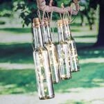 Spetebo LED Solar Lichterkette mit 4 beleuchteten Flaschen - Solarlampe mit