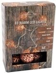 Spetebo LED Kugel Lichterkette - 100 cm - mit 10 LED Kupfer Kugeln warmwei&szlig; -