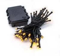 Spetebo Au&szlig;en Lichterkette warm wei&szlig; mit Timer und 8 Funktionen - 24 LED /...