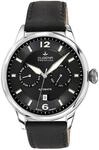 DUGENA Herren-Armbanduhr 7000304 Kappa Kalender, Automatik, schwarzes Zifferblatt,