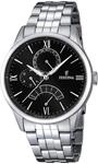 Festina Herren Uhr Analog aus Edelstahl 316L Silber - Quarzwerk - Mineralglas mit