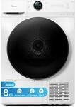 Midea MD20EH80WB-A3 W&auml;rmepumpentrockner, 8 kg, Energieklasse C, UV Hygience,