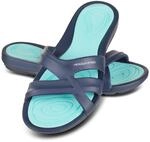 Aqua Speed Set Damen Badelatschen + Mikrofaserhandtuch | Badesandalen | Pool Slide 