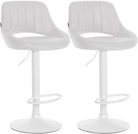 CLP Barhocker 2er Set h&ouml;henverstellbar mit Lehne Milet, Barst&uuml;hle gepolstert