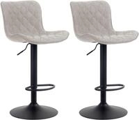 CLP 2er Set Barhocker Emma - H&ouml;henverstellbare Barst&uuml;hle - 360&deg; Drehst&uuml;hle Mit