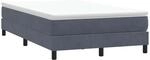 vidaXL Boxspringbett ohne Matratze Dunkelgrau 120x220 cm Samt, Bett, Bettgestell,