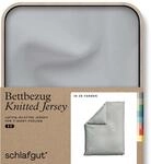 schlafgut Knitted Jersey Bettw&auml;sche 155x220 cm Bio-Baumwolle, Grey Light 