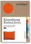 schlafgut Knitted Jersey Kissenbezug 60x80 cm Red Mid Uni weicher Premium