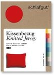 schlafgut Knitted Jersey Kissenbezug 70x90 cm Red Deep Uni weicher Premium