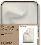 schlafgut Knitted Jersey Bettw&auml;sche 155x220 cm Bio-Baumwolle, Yellow Light 