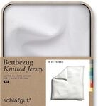 schlafgut Knitted Jersey Bettw&auml;sche 200x200 cm Bio-Baumwolle, Full-White 