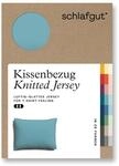 schlafgut Knitted Jersey Kissenbezug 60x80 cm Petrol Mid Uni weicher Premium