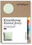 schlafgut Knitted Jersey Kissenbezug 80x80 cm Green Light Uni weicher Premium