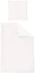 Irisette Mako-Satin Uni Bettw&auml;sche Set Uni Paris 8000 Weiss 240 x 220 cm + 2 x