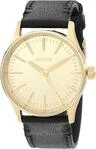 Nixon Herrenuhr Analog Quarz mit Lederarmband &ndash; A377513-00
