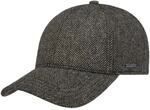 Stetson Plano Wool Cap Herren Baseballcap Schirmunterseite Leder Herringbone Design