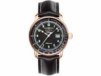 Zeppelin Unisex Chronograph Quarz Uhr mit Leder Armband 7654-2
