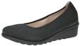 Caprice Damen Ballerinas aus Leder mit Keilabsatz