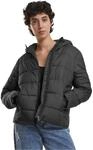 Urban Classics Ladies Short Puffer Jacket with Hood Black, XL