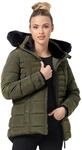 Navahoo Damen Winterjacke (XS-XXL) - Kapuze & Fell abnehmbar, Wasserabweisend -