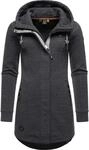 Ragwear Damen Leichter Sweat &Uuml;bergangsmantel lang windabweisend mit Kapuze Letty