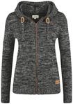 OXMO OXPhiladelphia Damen Strickjacke Grobstrick Cardigan mit Kapuze Rei&szlig;verschluss