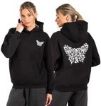 SMILODOX Hoodie Damen Nala, Oversize Fit Pullover mit gro&szlig;er Kapuze und Butterfly