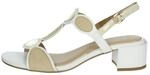 MARCO TOZZI Damen Sandalen mit Absatz Elegant Vegan, Wei&szlig; (White Comb), 37 EU
