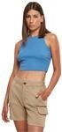 Urban Classics Damen Top Cropped Rib Top, Geripptes Top f&uuml;r Frauen, kurz