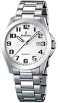 Festina Herren Uhr Analog aus Edelstahl 316L Silber - Quarzwerk - Kalender -