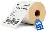 Labelident Versandetiketten 103 x 199 mm - 250 Thermoetiketten auf Rolle | Stark