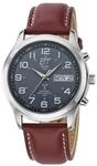 ETT Eco Tech Time Funk Solar Herren Uhr Analog mit Leder Armband EGS-11251-22L