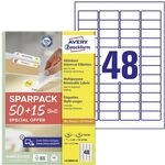 AVERY Zweckform L4736REV-65 Universal Etiketten (2.400 plus 720 Klebeetiketten extra,