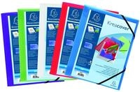 Exacompta 55189E 5er Pack Premium Einschlagmappe KreaCover. Aus Kunststoff DIN A4 mit