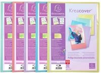Exacompta 5859E 10er Pack Sichtmappe Kreacover Pastell aus Kunststoff DIN A4 mit 100