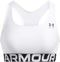 Under Armour Damen Ua Hg Mid Branded Sport-BH, Wei&szlig;/Schwarz, L EU