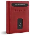 bugatti Secure Slim Mini B&ouml;rse Spezial mit XL-M&uuml;nzfach und RFID-Schutz aus Leder,