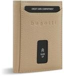 bugatti Secure Slim Mini B&ouml;rse Spezial mit RV-M&uuml;nzfach und RFID-Schutz aus Leder,