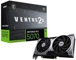 MSI GeForce RTX 5070 12G Ventus 2X OC - 12GB GDDR7 (28Gbps/192-bit), PCIe 5, Boost: