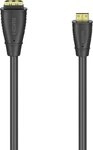 Hama 00205167 HDMI Adapterkabel [1x HDMI-Buchse - 1x Mini-HDMI-Stecker] Schwarz 10cm