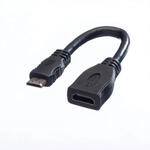 VALUE HDMI High Speed Kabel mit Ethernet, HDMI BU - Mini HDMI ST, 0,15 m