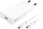 4smarts Netzladeger&auml;t PDPlug Slim 20W GaN 1C und USB-C Kabel 1,5m wei&szlig;