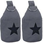 Relaxdays T&uuml;rstopper Stern, 2er Set, HD: 22,5x11 cm, hoch, Stofft&uuml;rstopper mit