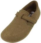 HAFLINGER Everest Focus Filzpantoffel mit verstellbarem Riemen Olivgr&uuml;n, Gr. 40