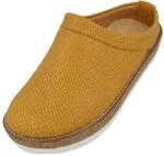 HAFLINGER Travel-Cassic Eleganter Clog aus Leder Gummisohle und Kork Latex Fu&szlig;bett