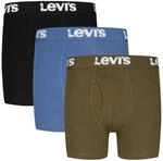 Levi's Kids Jungen LHB Levis 3PK Boxer Brief 9L0311 Unterw&auml;sche, Schwarz/Blau/