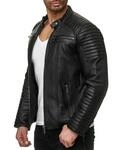 Redbridge Bikerjacke f&uuml;r Herren Kunstleder-Jacke &Uuml;bergangsjacke Rei&szlig;verschluss
