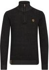 Indicode Nathen Herren Strickpullover Troyer Feinstrick Pullover Mit Stehkragen und