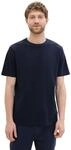 TOM TAILOR Herren Klassisches T-Shirt mit Piqu&eacute;-Struktur, sky captain blue, XXXL